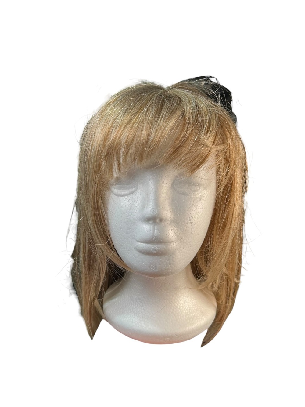 Junee Fashion Blonde Highlighted Wig Japanese Fiber Shoulder Length Bangs